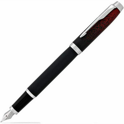 Accessotech Parker Im Ignite Red Fountain Pen Special Edition Matte Black Red Ombre Medium Nib Gift Box from B&Q