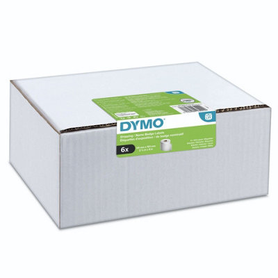 Dymo Authentic Labelwriter Large Shipping Labels/name Badges 54mm X 101mm 6 Rolls Of 220 Easy-Peel Labels (1,320 Count) from B&Q
