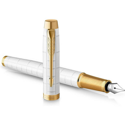 Accessotech Parker Im Pearl Fountain Pen Medium Nib Gold Trim Gift Boxed from B&Q