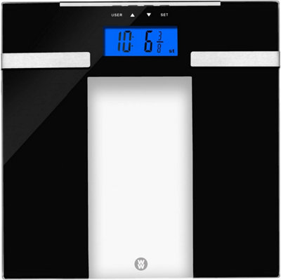 Weight Watchers Ultra Slim Glass Electronic Body Analyser Bathroom Scale 8985U from B&Q