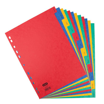 Elba A4 January-December Pressboard Divider from B&Q