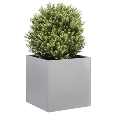 B&Q -  Planter 40X40X40 Cm Galvanised Steel