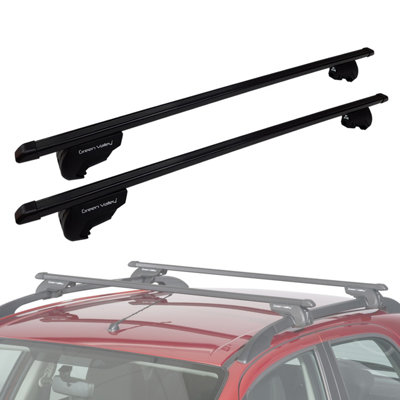 Green Valley Pair Of Universal Roof Rack Rail Cross BarsFor Vehicles With Raised Open Roof Rails 135Cm from B&Q