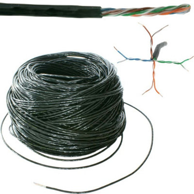 305m (1000 ft) - Outdoor CAT5e Ethernet Cable Network LAN UTP RJ45 Reel Drum Copper External