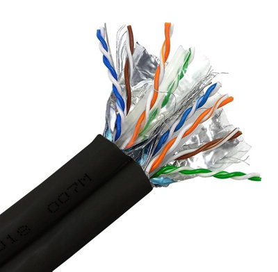 305M Black CAT6 Outdoor Network Cable LAN Ethernet Reel with RJ45