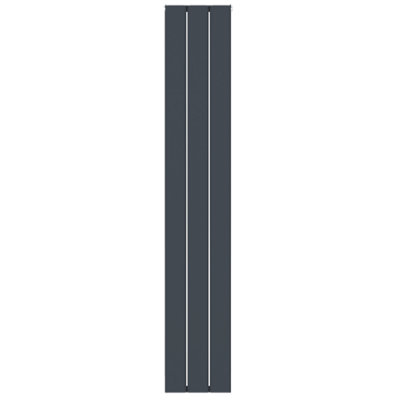 305mm x 1800mm Double Aluminium Panel Radiator in Anthracite Grey ...