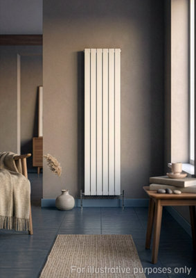305mm x 1800mm Single Aluminium Panel Radiator in White - Model Lena ...