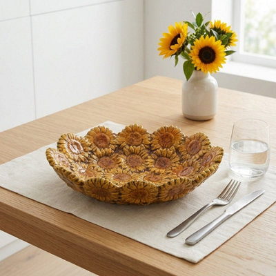 B&Q -  Vibrant Sunflower Decorative Plate