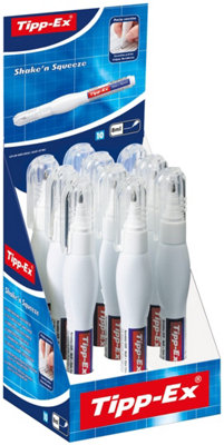 Bic Tipp-Ex Shake'n Squeeze Correction Pens 8 MlBox Of 10 from B&Q