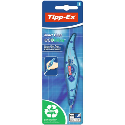 Bic Tipp-Ex Exact Liner Ecolutions Correction Tape,whitePack Of 1 from B&Q