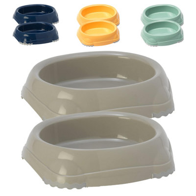 Cat Centre.Direct Cat Centre Smarty Grey Pet Bowls 0.2L (Set Of 2) from B&Q
