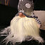 30cm Battery Operated Light up Christmas Standing Gonk Decoration in Grey