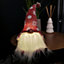 30cm Battery Operated Light up Christmas Standing Gonk Decoration in Red