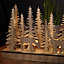 30cm Battery Operated Light up Wooden Christmas Deers in Forest Scene with LEDs
