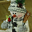 30cm Christmas Indoor Grey Sitting Snowman - Broom