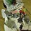 30cm Christmas Indoor Grey Sitting Snowman - Spade