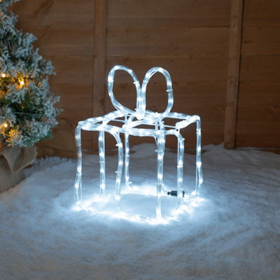 30cm Christmas Plug In LED Present Gift Decoration In Cool White Price Comparisons | Compare The Build