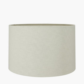 30cm Cream Self Lined Linen Drum Lampshade Modern Cylinder Table Lamp Shade