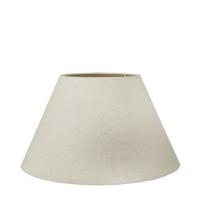 30cm Cream Slubby Cotton Empire Lamp Shade Hopsack Natural Table and Floor Lampshade