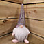 30cm Festive Christmas Plush Pink & Silver Bearded Gonk with Sequin Hat