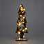 30cm Green Tree Wooden LED Tree Tabletop Centrepiece Christmas Holiday Home decoration with 20 Warm white LEDs Green Tree