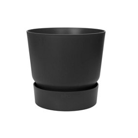 30cm Greenville Recycled Plastic Pot - Black
