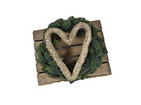 30cm Heart Straw Wreath Make Your Own Christmas Door Wreath Floral Craft Heart