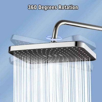 30cm High Pressure Overhead Rain Shower Head , Large Flow, 360 degree ...