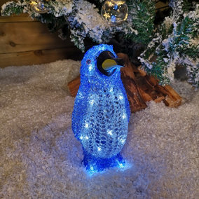 30cm LED Indoor Outdoor Baby Acrylic Penguin Christmas Decoration