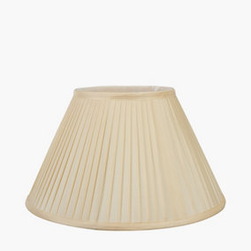 30cm Light Cream Silk Pleat Empire Lamp Shade For Table Lamps