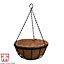 30cm Metal Hanging Basket with Coco Liner and Wall Bracket Garden Set Ideal for trailing plants (1)