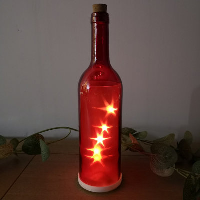 Glass bottle store light decoration