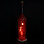 30cm Premier Christmas Red Battery Operated LED Glass Bottle Decoration with 5 Light Up Stars