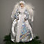 30cm Premier Christmas Tree Topper Angel Decoration in White & Silver