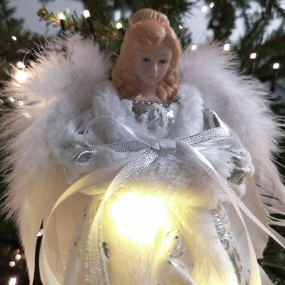 CIMIER ANGE POUPEE OR 30CM - Feeric Lights & Christmas