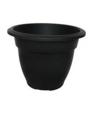 30cm  Round Bell Planter Black