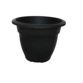 30cm  Round Bell Planter Black