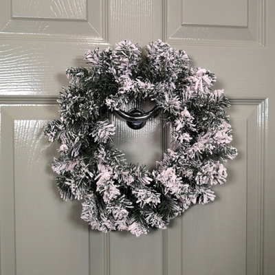 30cm Snow Flocked Imperial Christmas Wreath with 70 Tips Price Comparisons | Compare The Build