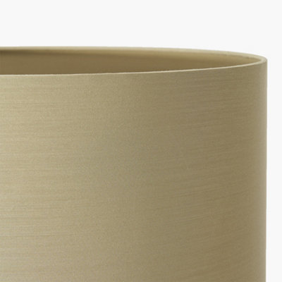 30cm Taupe Poly Cotton Drum Table Lamp Shade Cylinder Cream Lampshade