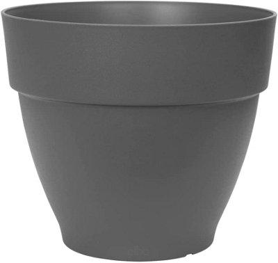 30cm Vibia Campana Round Fold Decor Recycled Material Indoor Garden Balcony Window Container Holder Plant Flower Pot, Anthracite