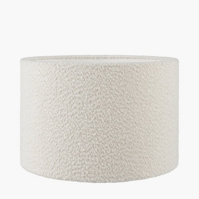 30cm White Boucle Tapered Cylinder Table Lamp Shade Cosy Boho Lampshades