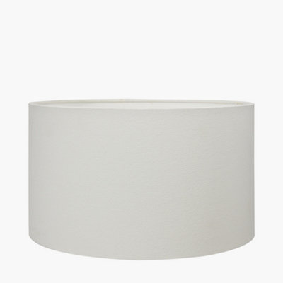 30cm White Handloom Cylinder Table Lampshade DIY at B&Q