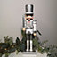 30cm Wooden Christmas Nutcracker Soldier Decoration with White Body and Shoes