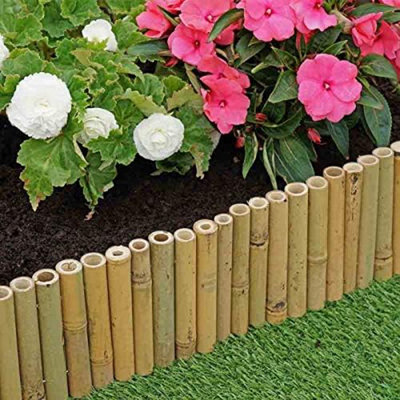 30cm x 1m Natural  Bamboo Garden Plant Beds Edging