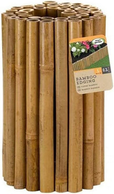 30cm x 1m Natural  Bamboo Garden Plant Beds Edging