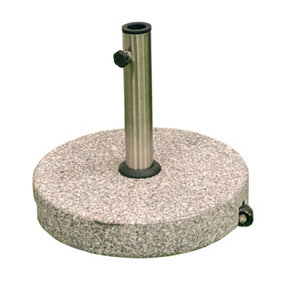 30kg Round Stone MVB518MAL Natural Free Standing Umbrella Base with 48mm Tube with Adapters