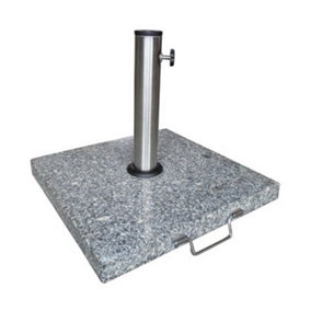 30kg Square Granite Parasol Base - With Handle & Wheels