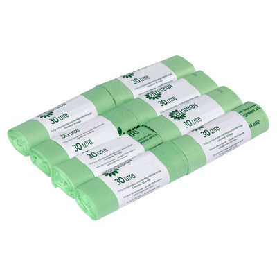 30L All-Green Compostable Kerbside Caddy Liners - 8 Rolls
