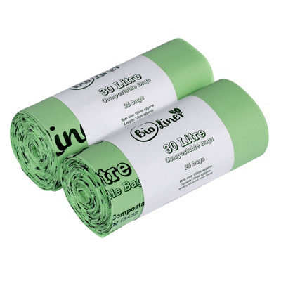 30L BioLiner Compostable Kerbside Caddy Liners (Large Roll) - 2 Rolls