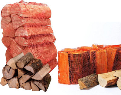 30L Net Dried Kiln Fire Log Birch Wood For Burners, Fireplaces, Firepits & Stoves